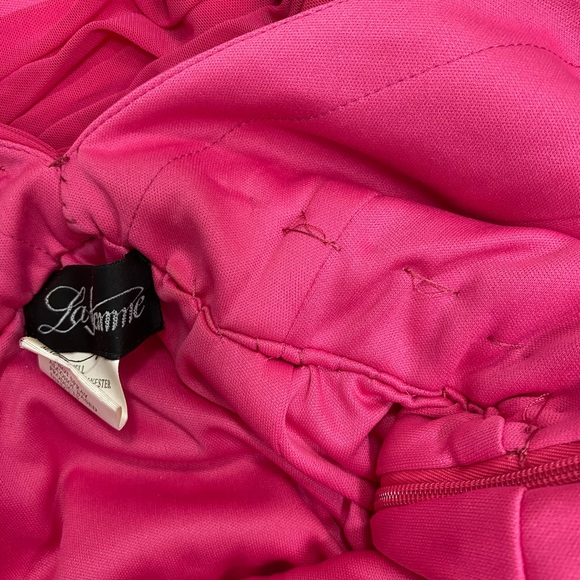 Hot Pink & Iridescent Beads Sleeveless Rouched Bodycon Homecoming Prom Dress S/M - Picture 14 of 16